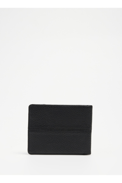 Black Men's 11X9X1 cm Leather Wallet Frk 312 Flt