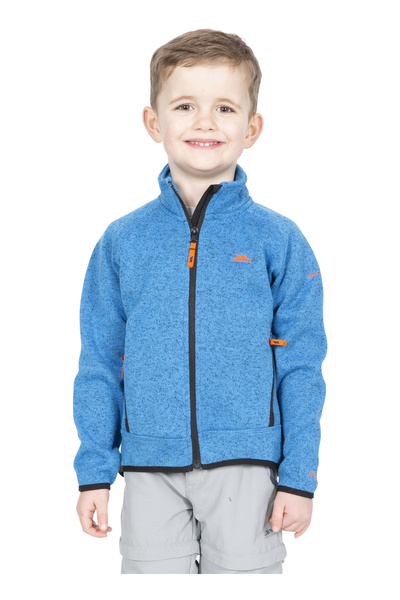 Еднобоен син горен дел од флис за момчиња MARIO - MALE FLEECE AT300