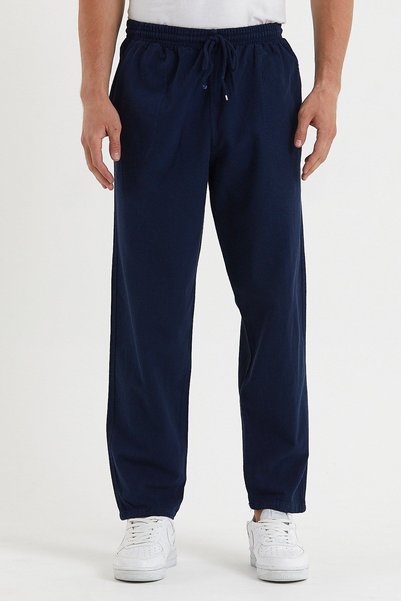 Navy Blue Color Men's Linen Trousers 1480