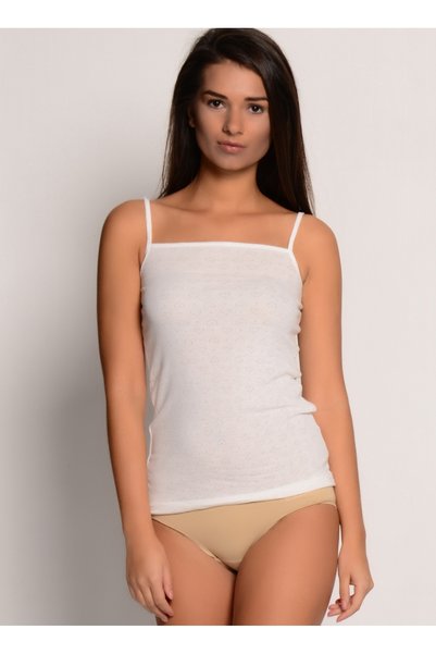 White Women's Top Underwear 1265 Thermal Spagh