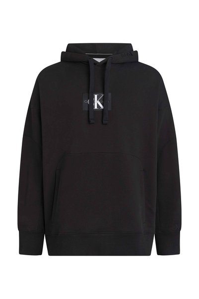 Hooded Collar Printed Black Women's Sweatshirt J40J400325BEH