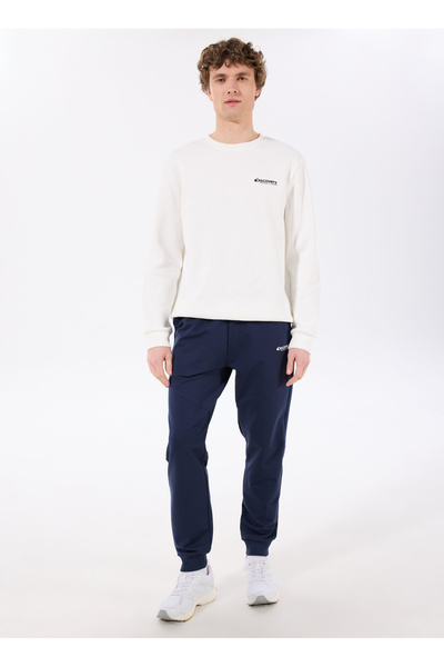 Navy Blue Men's Sweatpants Des