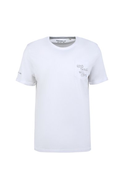 Crew Neck White Men's T-Shirt Fm23S16Tgwhite