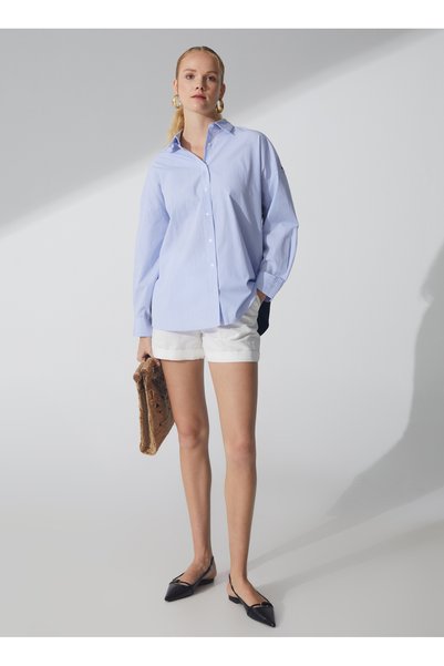 White Women's Basic Shorts Liliya