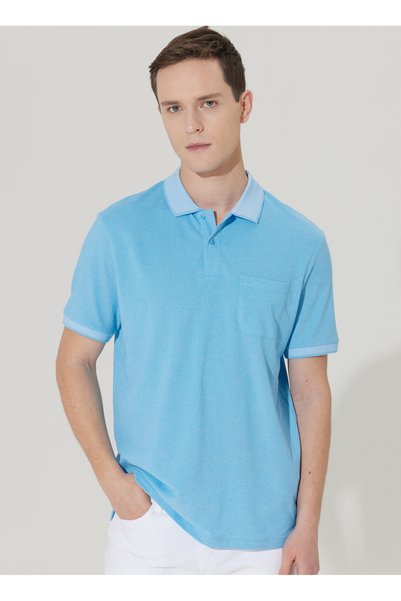 Blue - White Men's Polo T-Shirt 4A9000000004