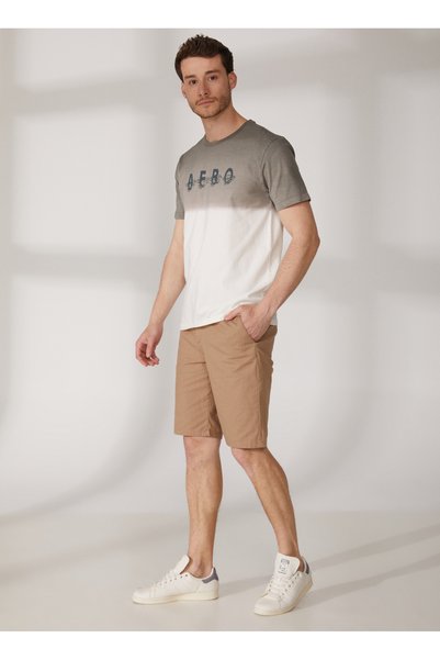 Lemon Tie-Waist Standard Dark Beige Men's Bermuda Shorts Betan