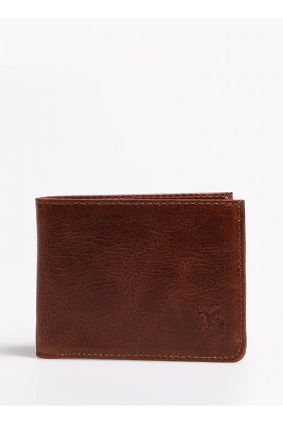 Tan Men's Leather Wallet FRK237 CRAZY