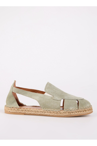Green Women's Leather Espadrille D-Gemma