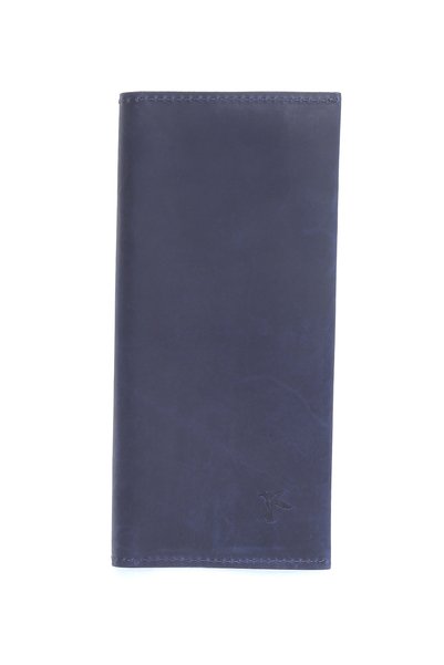 Navy Blue Men's Leather Wallet FRK 251 CRAZY WITH FAP