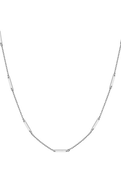 Rhodium Plated Bar Pendant over Sterling Silver