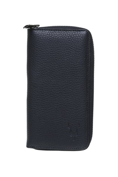 Black Men's Leather Wallet CAR 6 MOUNTED FLOTER