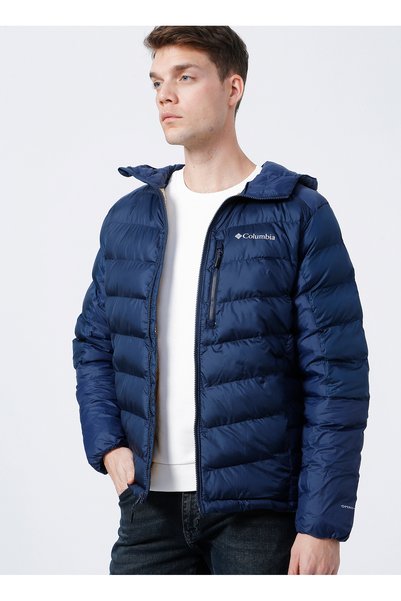 Blue Men's Hooded Striped Jacket WO6194