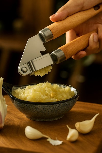 Garlic Steel Garlic Press Kitchen Utensil
