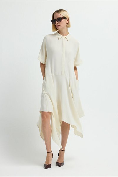 Short Sleeve Flared Dress
