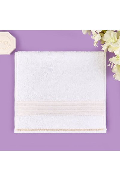 Soft Golden Star Blank Hand Towel - Ecru - 30X50 cm