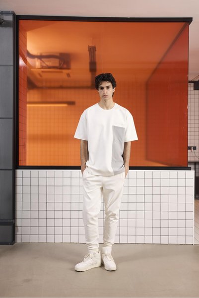 Crew Neck Pocket Detailed Oversize Men's T-shirt