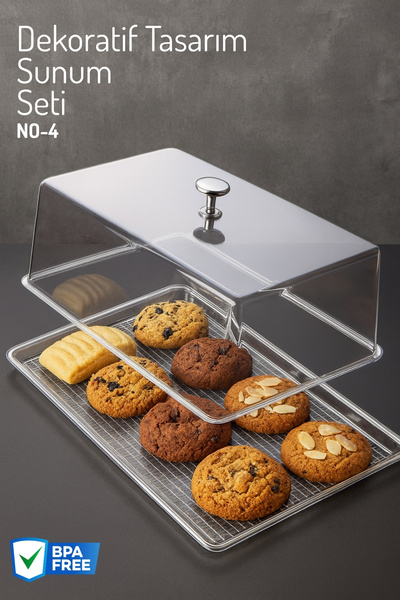 Decorative Design Cake, Cookie Storage and Presentation Set No-4