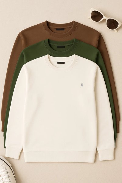 Men's Daily Comfortable Winter Loose 3-Piece Sweatshirt