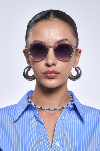 Pearl Grey Black Gradient Sunglasses