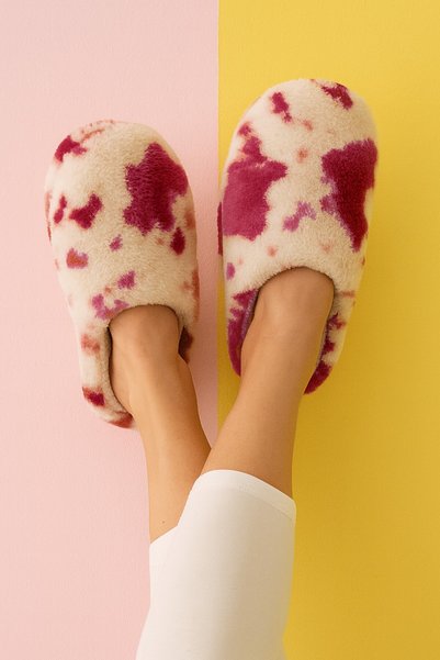 Puffy Women's House Slippers Winter Slippers Rubber Non-Sound Sole