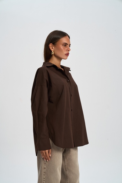 Josie Oversize Brown Shirt