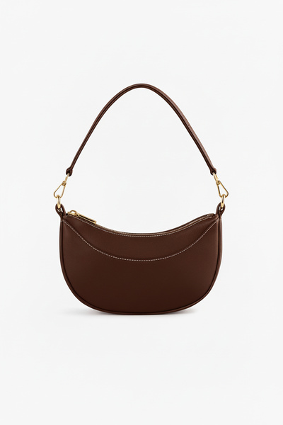 Women's Bitter Brown Cyme Mini Size Hand and Shoulder Bag