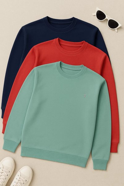 Men's Daily Comfortable Winter Loose 3-Piece Sweatshirt