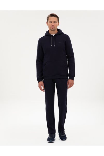Navy Blue Slim Fit 3 Thread Straight Leg Sweatpants 50317670-Vr033