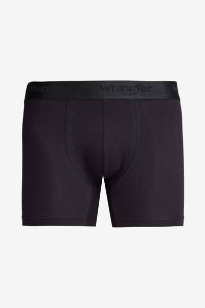 Regular Fit Normal Cut Black Cotton Stretch Boxer