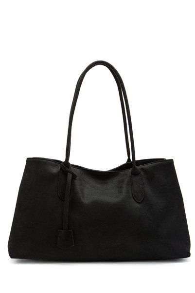 Suede Magnet Closure Diaz Handle Bag Black