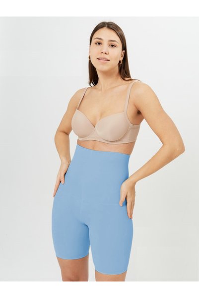 Porfy Model Laser Cut 5 Zone Fitted Extra Tight Corset Blue Color096