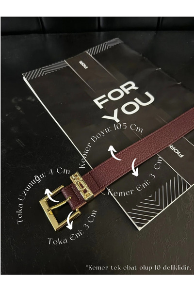 Lettered Bridge Gold Buckle Women's Belt, Pants Belt, Jacket Belt, Dress Belt, Shirt Belt
