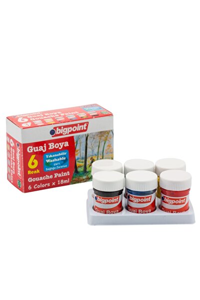 Гваш боја 6 бои x 18 ml