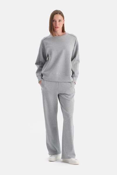Wide-Leg Polyviscose Pants with Side Strip Detail