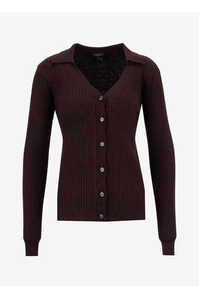 Brown Women's Cardigan F3Wl-Hrk1