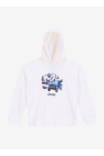 Printed Boy's Ecru Sweatshirt J5Wb-Swt7731
