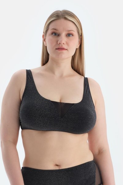 Black Corset Tight Bikini Top