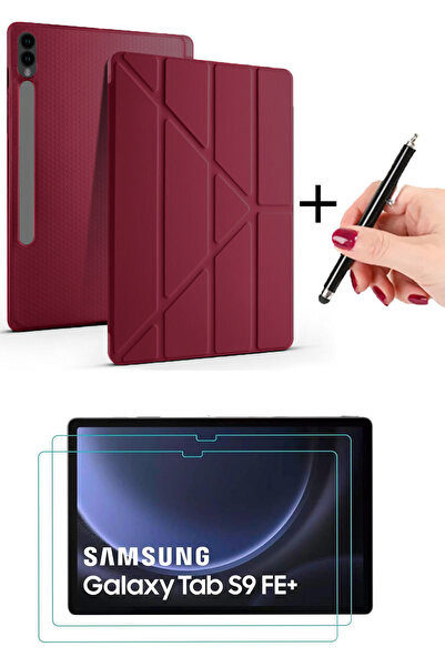 Футрола со преграда за пенкало компатибилна со Samsung Tab S10 Plus / S9 Plus / Tab S9 Fe Plus + пенкало + заштита за екран