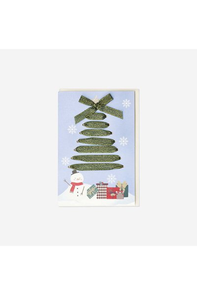 Pine Tree Patterned New Year's Greeting Card