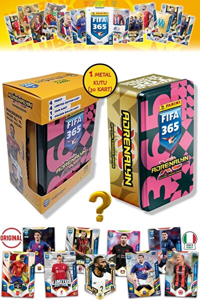 Panini Fifa 2026 фудбалски картички во метална кутија (24 основни 4 LE 1 паричка 1 златна картичка) - црно-розеви