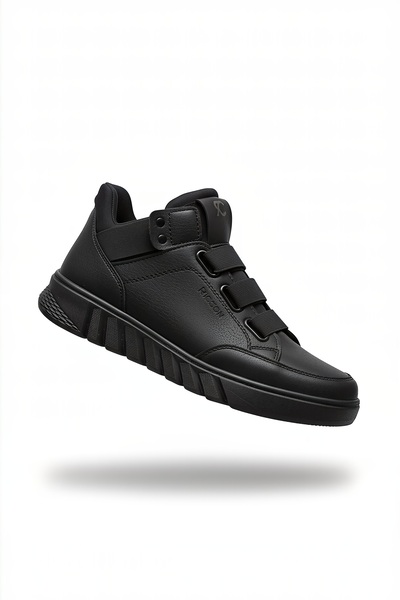 Black Black Unisex Sneaker Boots 0012383