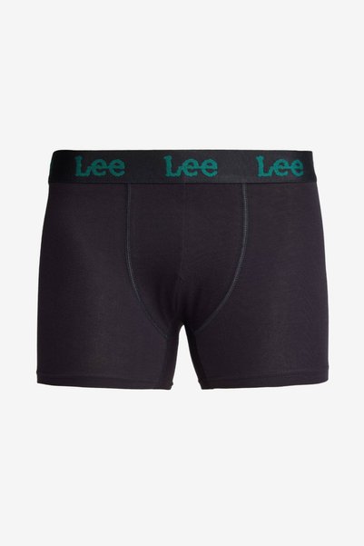 Regular Fit Normal Cut Black Cotton Stretch Boxer