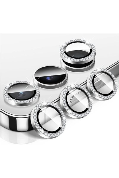 Samsung S25 Plus Silver Stone Camera Lens Protector Tempered Glass