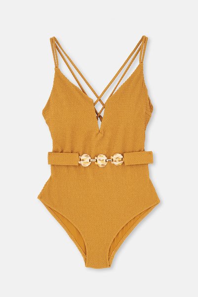 Mustard Triangle Swimsuit