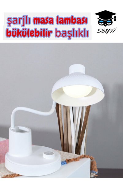 Rechargeable Desk Lamp with Bendable Head
