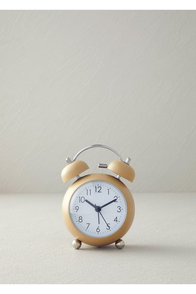 Chelsy Metal Desk Clock Beige