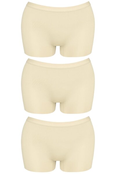 Basic Laser Cut Seamless Women's Boxer Panties Skin 3-Pack