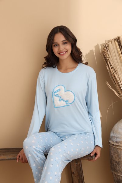 Love Blue Pajama Set