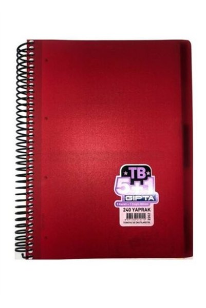Tb Spiral Separator Pp. Cover A4 240 Yp. 5+1 Notebook - 2202