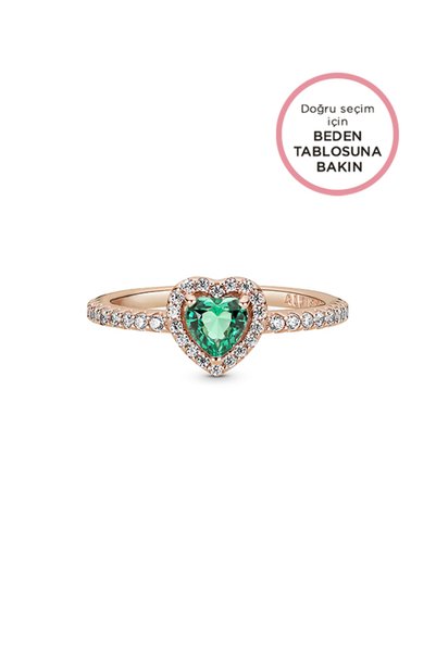 Glittering High Heart Stone Ring